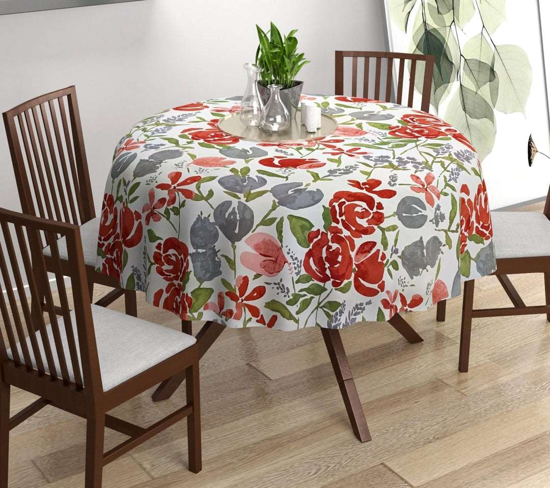 Premium Cotton Waterproof Circular Dining Table Cloth
