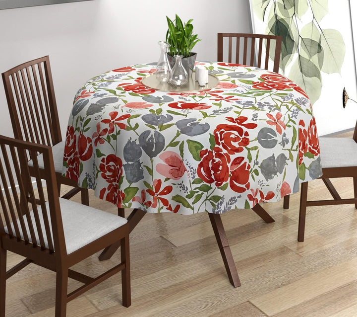 Premium Cotton Waterproof Circular Dining Table Cloth