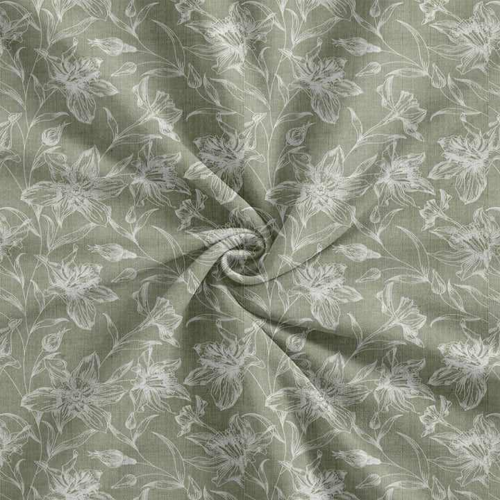 100% Cotton 144TC Printed Fitted Bedsheet with Pillow Covers - Serenity collection