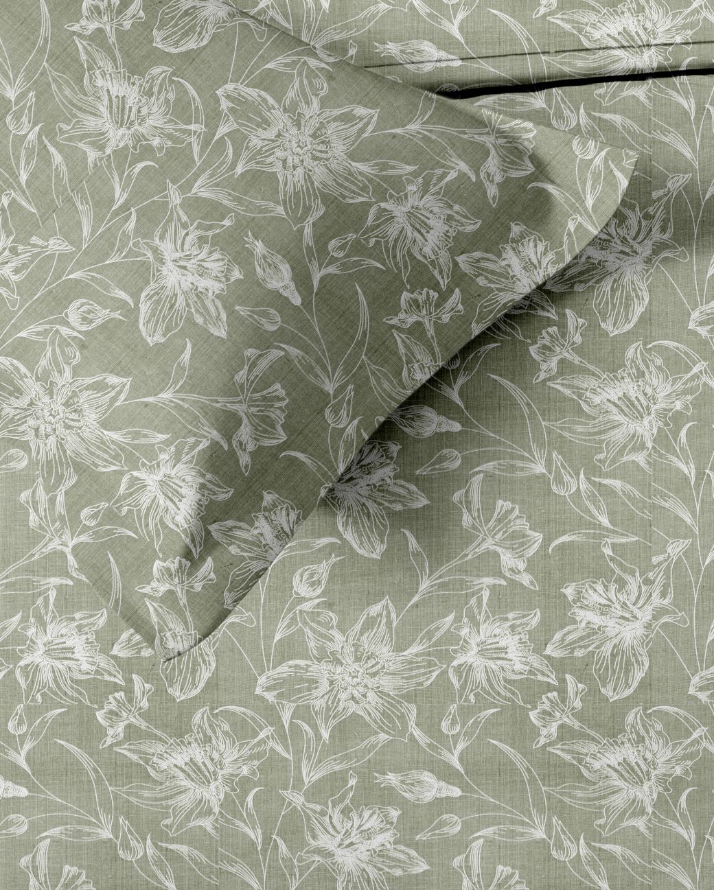 100% Cotton 144TC Printed Fitted Bedsheet with Pillow Covers - Serenity collection