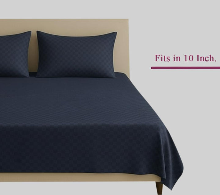 300TC 100% Cotton Jacquard Weave Flat Bedsheet with Pillow Covers