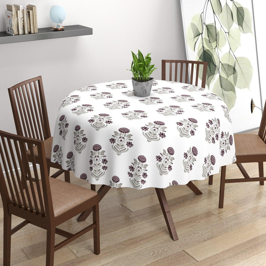 Premium Cotton Circular Dining Table Cloth (Aangan) - Trance Home Linen