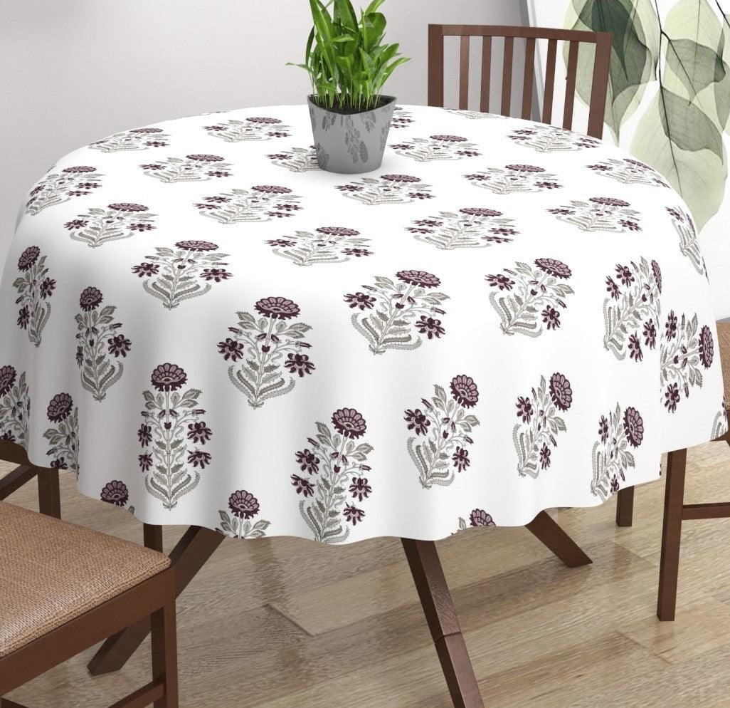 Premium Cotton Circular Dining Table Cloth (Aangan) - Trance Home Linen