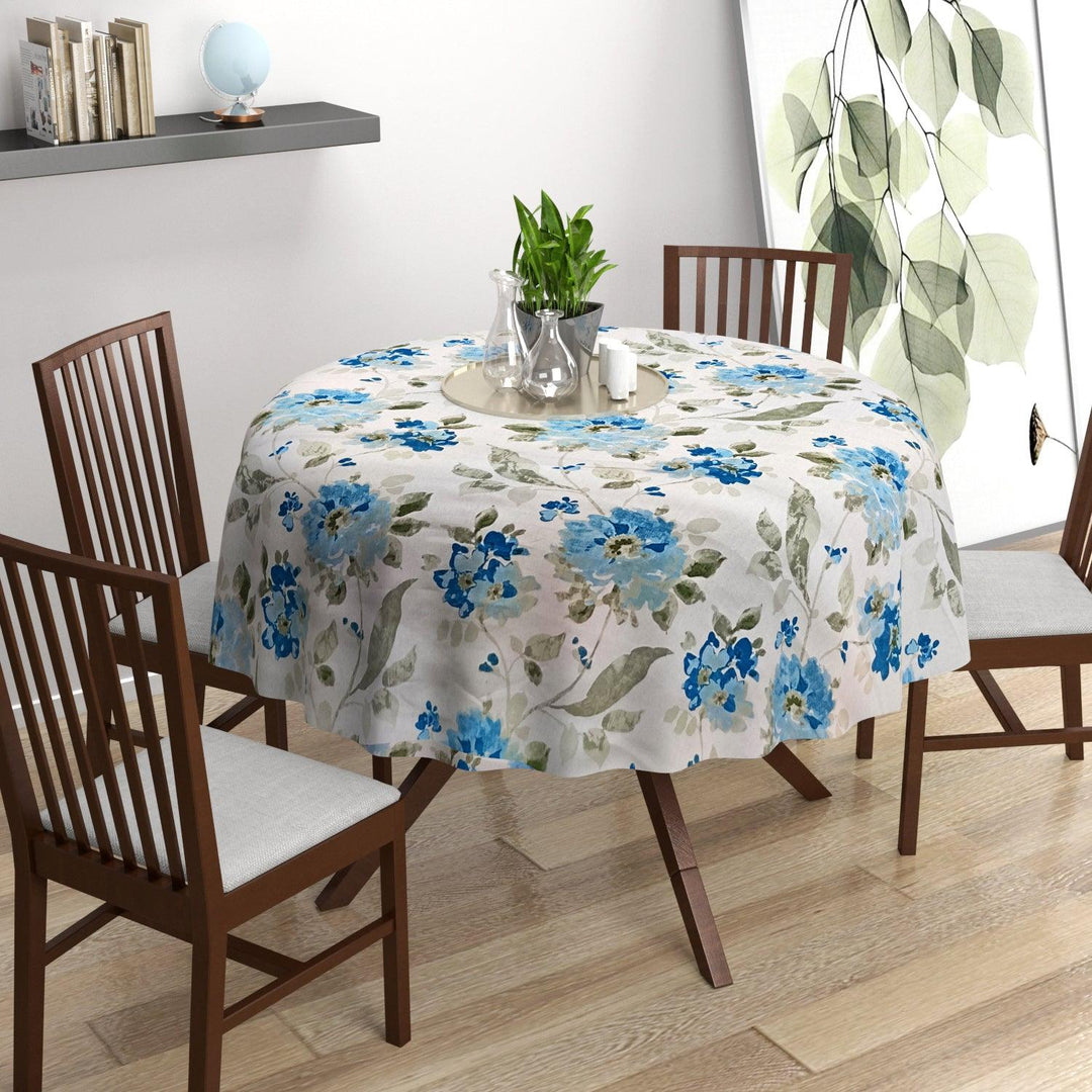 Premium Cotton Circular Dining Table Cloth (Tashi) - Trance Home Linen