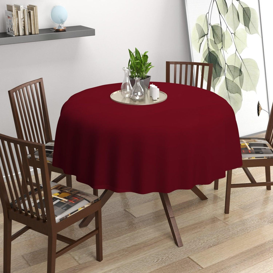 Premium Cotton Plain Circular Dining Table Cloth - Trance Home Linen