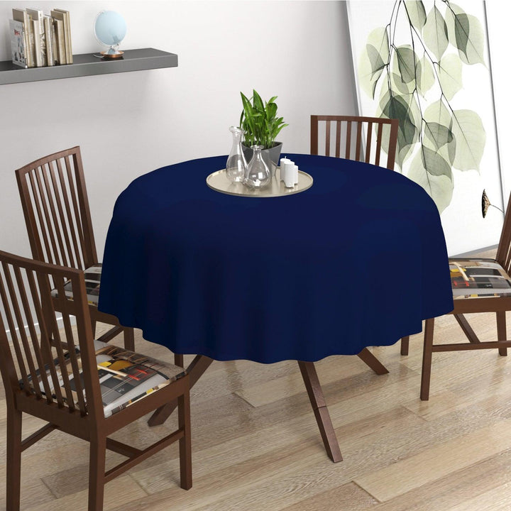Premium Cotton Plain Circular Dining Table Cloth - Trance Home Linen