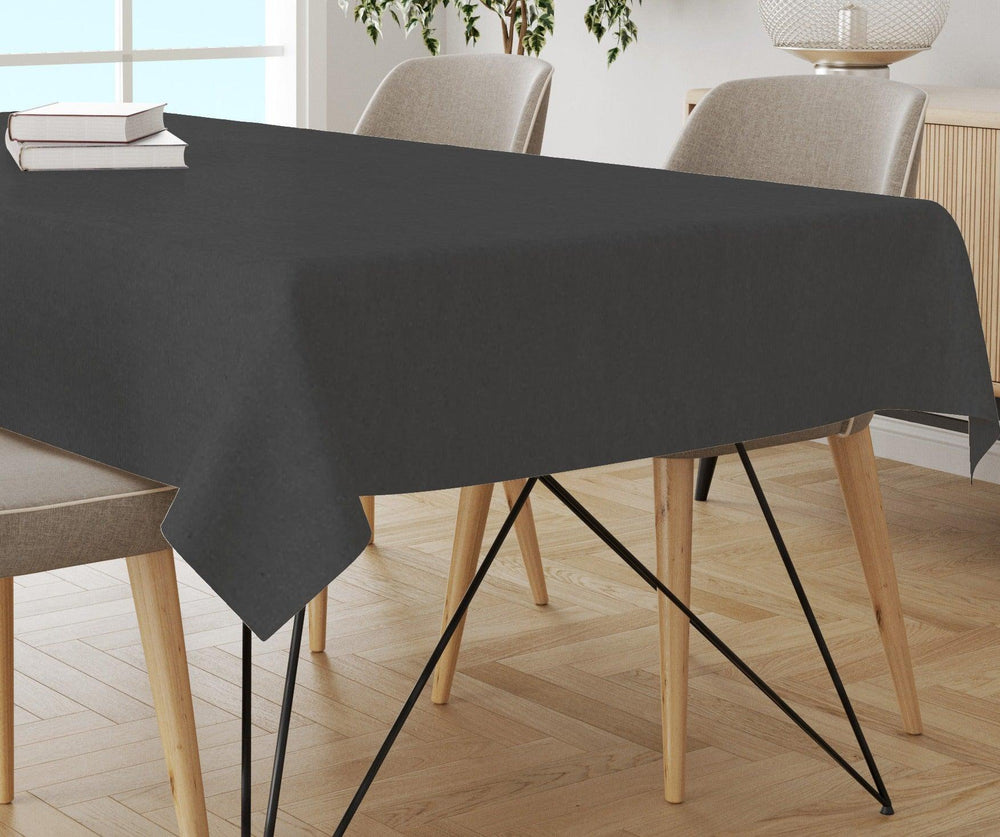 Premium Cotton Plain Rectangular Dining Table Cloth - Trance Home Linen