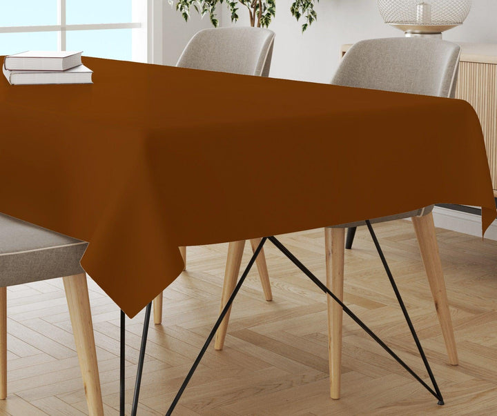 Premium Cotton Plain Rectangular Dining Table Cloth - Trance Home Linen