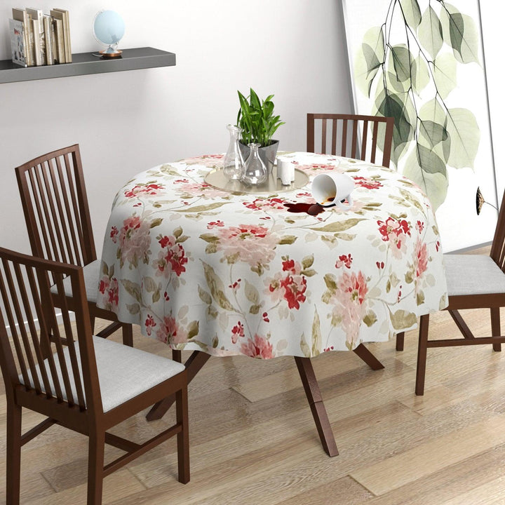 Premium Cotton Waterproof Circular Dining Table Cloth - Trance Home Linen