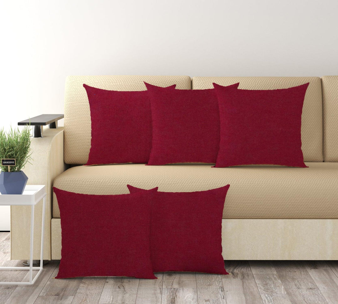 Premium thick Duck Cotton Plain Cushion Covers (Set of 5) - Trance Home Linen