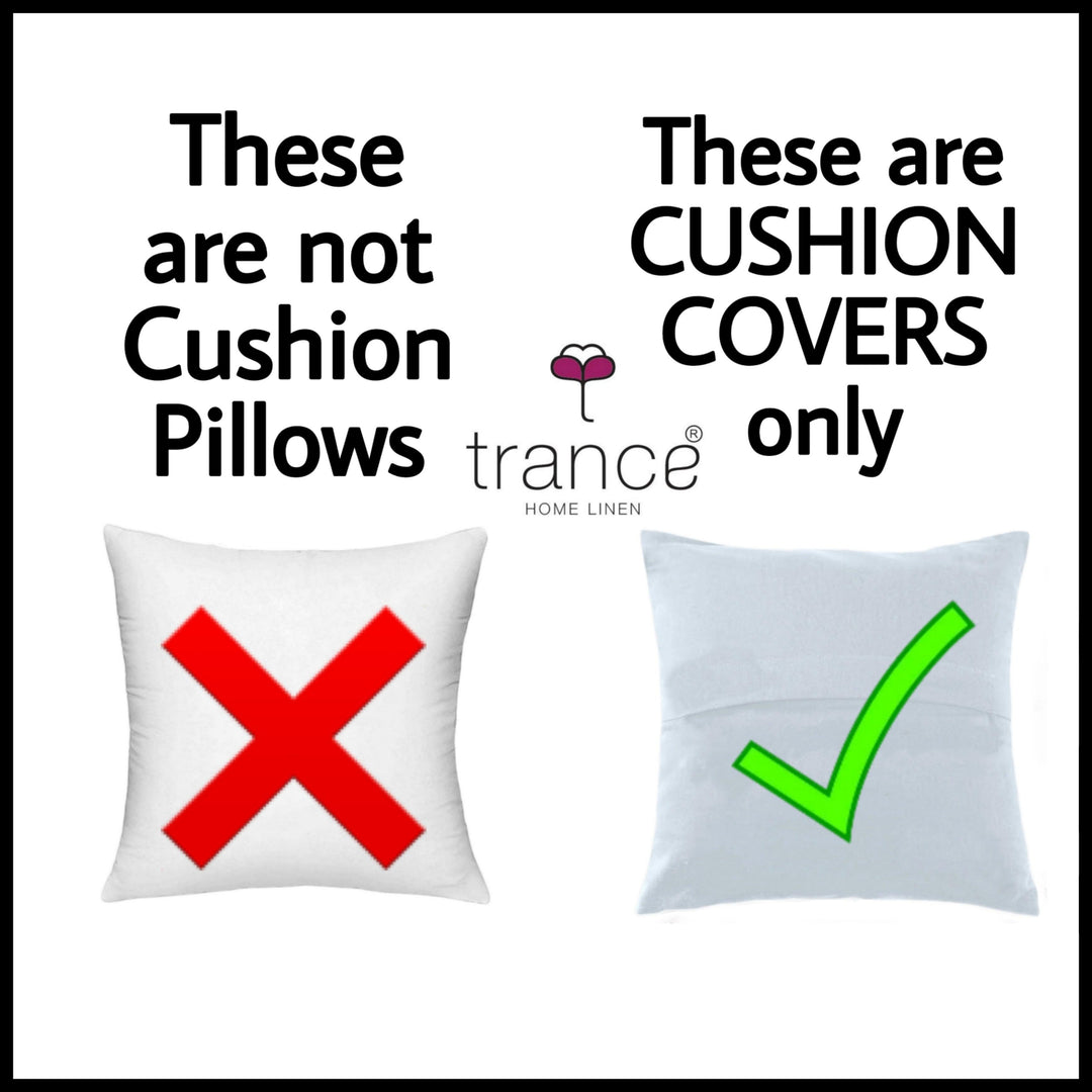 Premium thick Duck Cotton Plain Cushion Covers (Set of 5) - Trance Home Linen