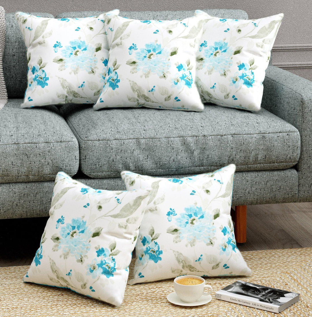 Premium thick Duck Cotton Printed Cushion Covers (Set of 5) - Trance Home Linen