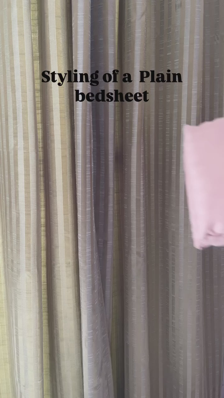 Cotton King Fitted Bedsheet with 2 Pillow Cover (100% Cotton & 200 TC)