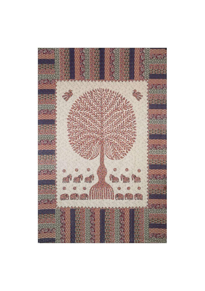 Cotton  Printed 8 Pcs Diwan Set (100% Cotton & 108 TC) Tree of Life Collection Hand Block Jaipuri Printed Diwan Set