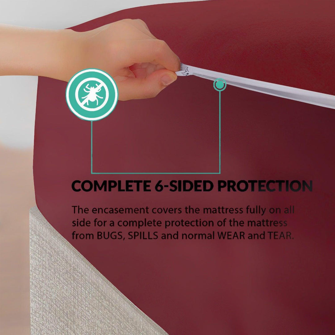 Cotton Zippered Chain Waterproof Mattress Protector (100% Cotton)