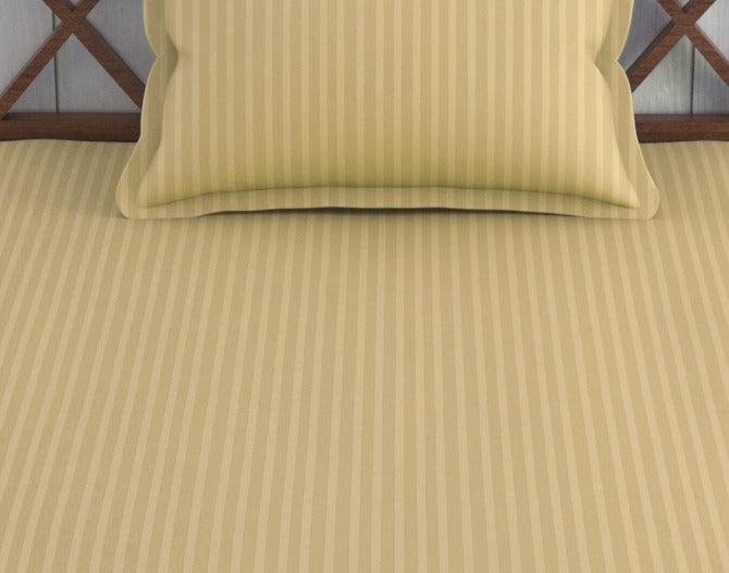 Cotton Single Bed Sizes Fitted Bedsheet with 1 Pillow Cover (100% Cotton & 200 TC)