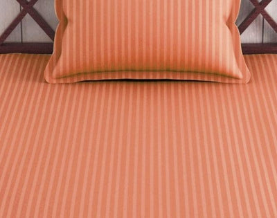 100% Cotton 200 TC Single Bed Sizes Fitted Bedsheet with 1 Pillow Cover