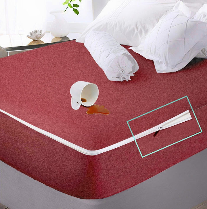 Waterproof-Cotton-Terry-Zippered-Chain-Mattress-Protector