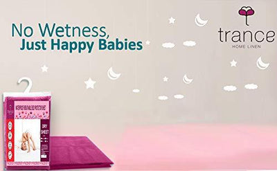 Trance Home Linen Baby Dry Sheets/100% Waterproof/Soft/Mattress/Crib/Bed Protector/Breathable/Underpad -Large(140cm x 100cm/56inch x 39inch)