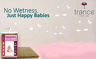 Trance Home Linen Baby Dry Sheets/100% Waterproof/Soft/Mattress/Crib/Bed Protector/Breathable/Underpad -Medium(100cm x 70cm/39inch x 28inch)