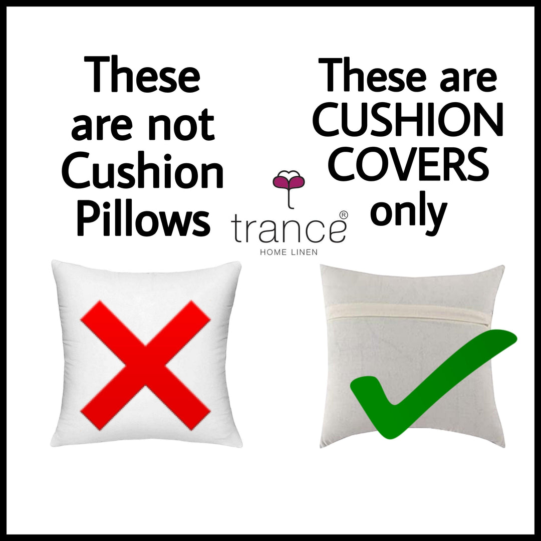 Cotton Cushion Covers for Sofa and Diwan Pillow Covers (Calicut & Set of 5) - Trance Home Linen