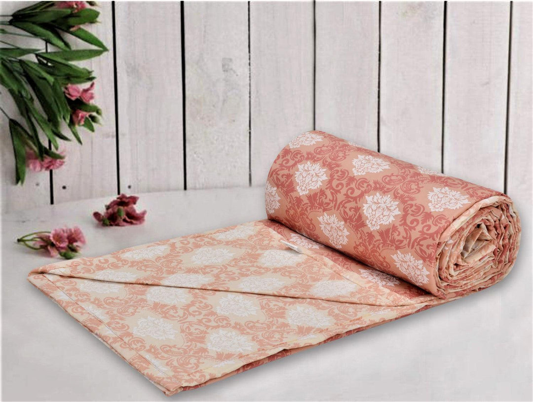 Cotton Double Dohar (ROYALE Peach Cream) - Trance Home Linen