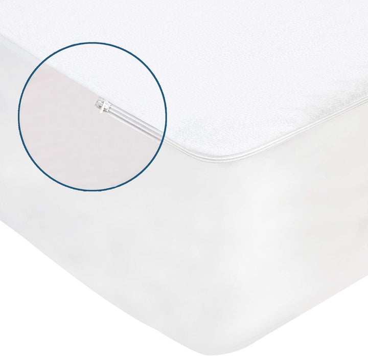 Cotton King Size Zippered Chain Waterproof Mattress Protector (100% Cotton) - Trance Home Linen