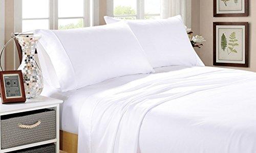 Cotton Percale Fitted Bedsheet with Pillow Covers (300 TC) Queen 198cm x 152cm/78inch x 60inch