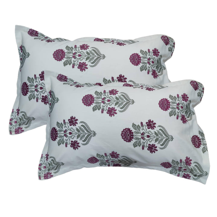 Cotton Printed Pillow Covers (Jaipuri Collection & Pack of 2 100% Cotton & 180 TC) - Trance Home Linen