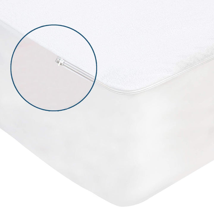 Cotton Queen Size Zippered Chain Waterproof Mattress Protector (100% Cotton) - Trance Home Linen