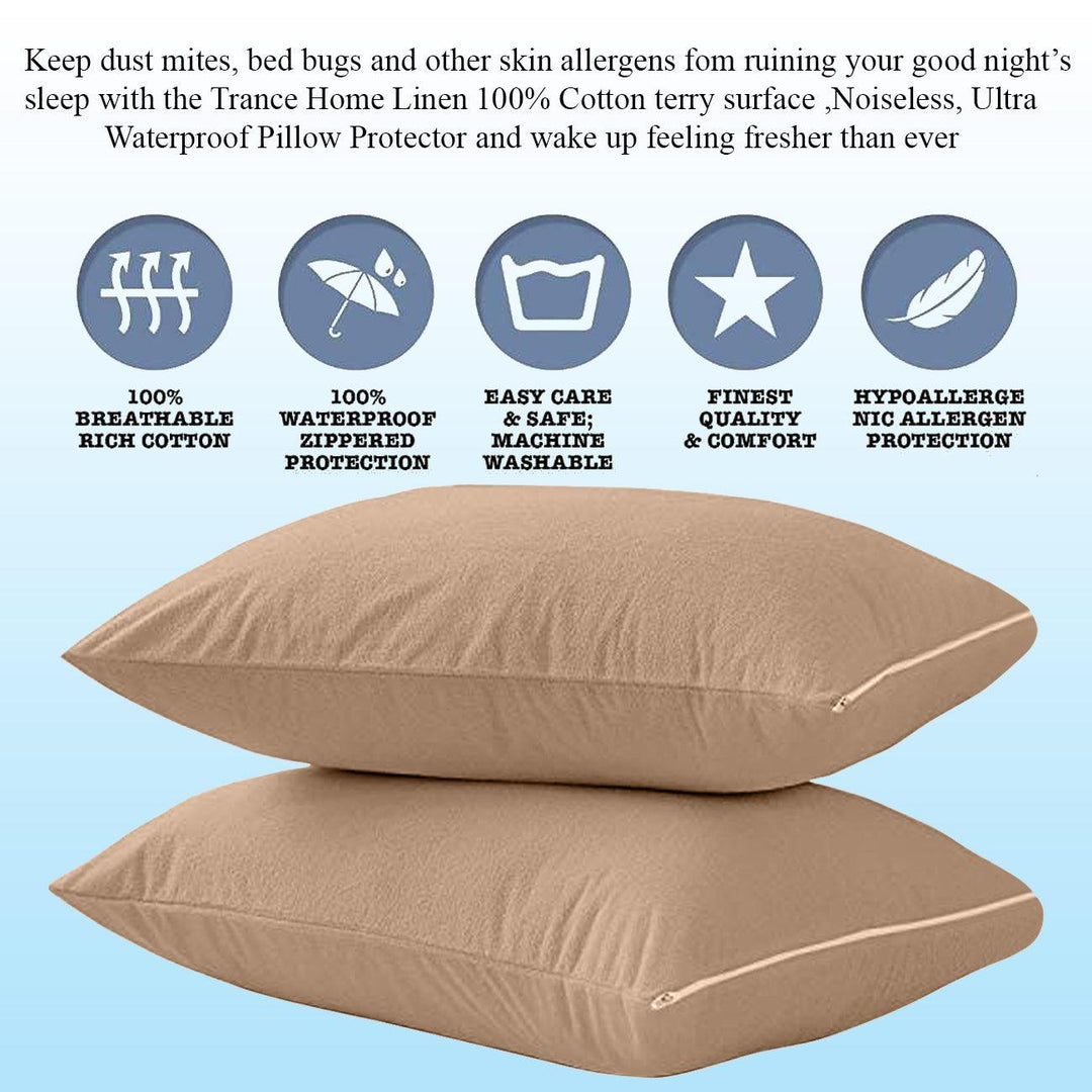 Cotton Waterproof Pillow Protector (Set of 2) - Trance Home Linen