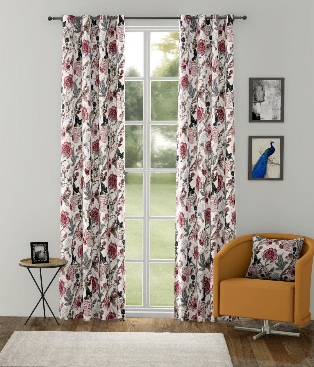 Duck Cotton Jaipuri Printed Curtains (Pack of 2 & 100% Cotton) - Trance Home Linen