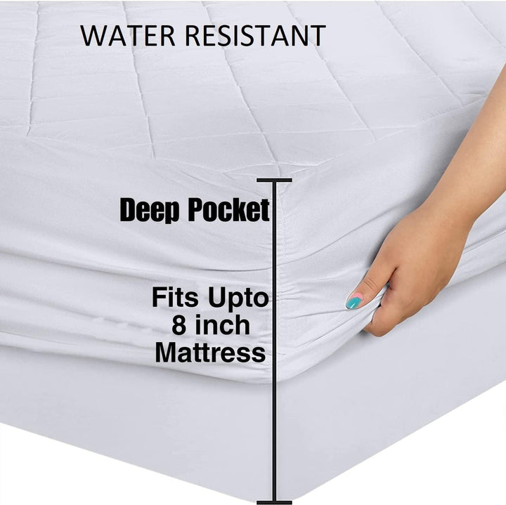 Elastic Fitted Style Water Resistant Cotton Quilted Mattress Protector - Trance Home Linen