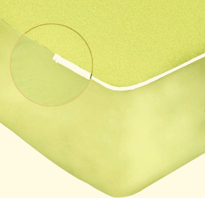Cotton-Terry-Waterproof-ZIPPERED-ENCASED-Mattress-Protector-IVORY-YELLOW