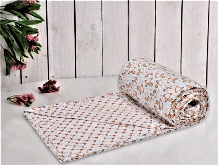 Lightweight Cotton Baby Dohar (Soft Hearts & Triangles) - Trance Home Linen