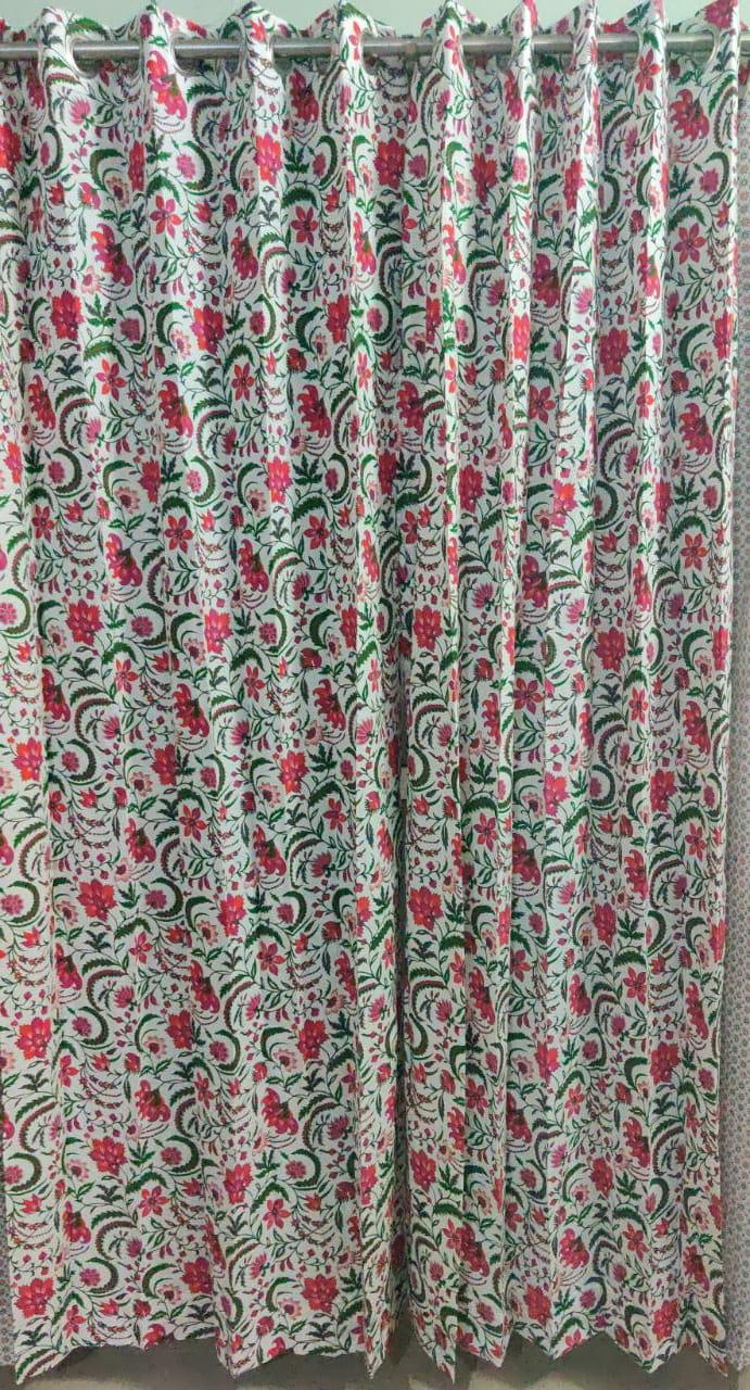 Lightweight Cotton Voile Curtains (Firdaus Red) - Trance Home Linen