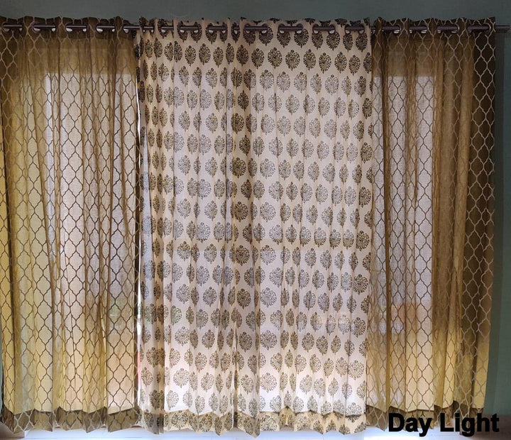 Lightweight Cotton Voile Curtains (Forest Green) - Trance Home Linen