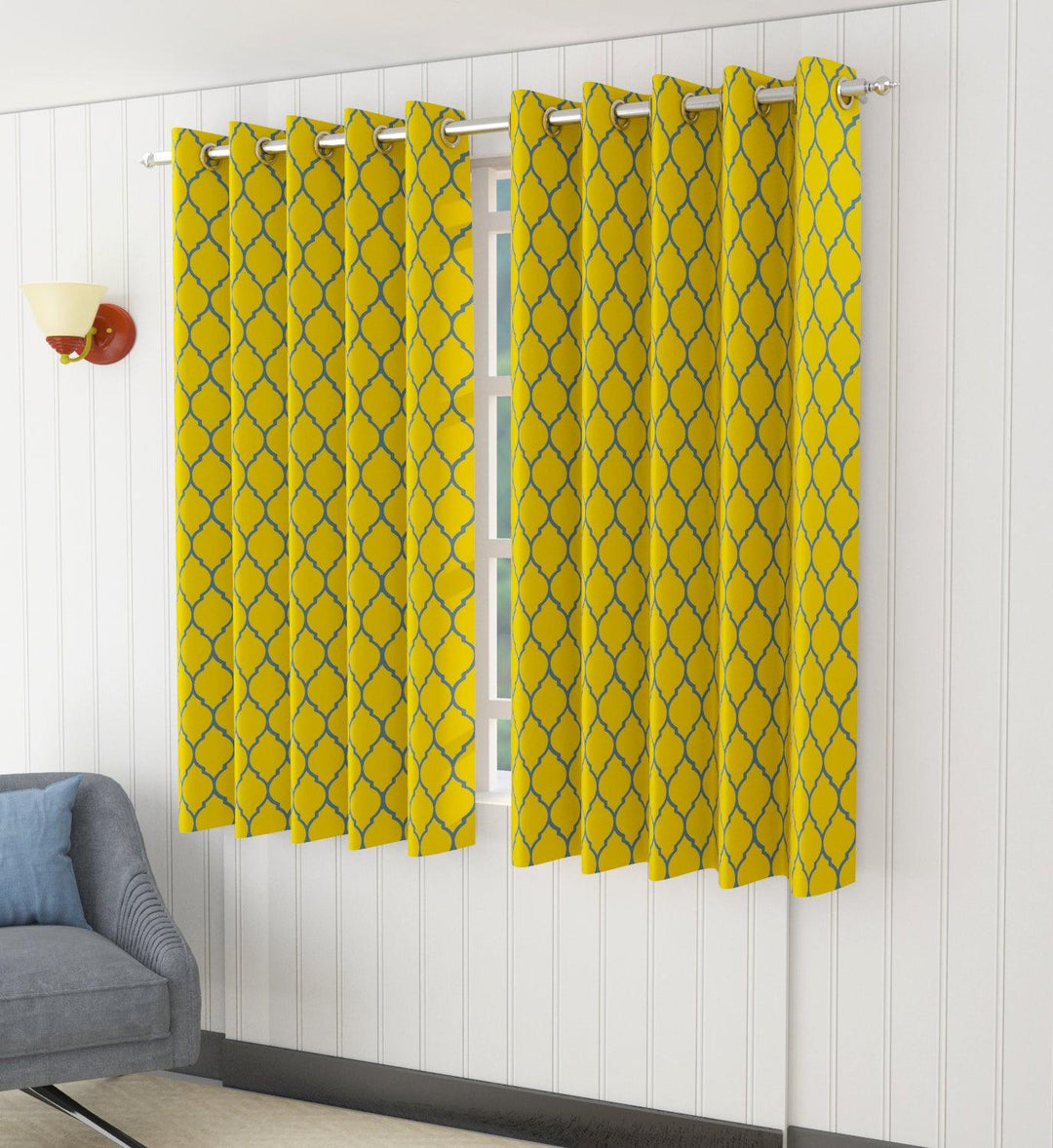 Lightweight Cotton Voile Curtains (Warm Grey Mustard) - Trance Home Linen