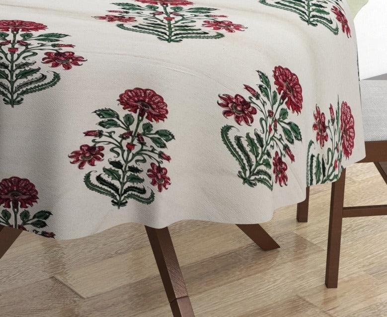 Premium Cotton Circular Dining Table Cloth (Aangan) - Trance Home Linen