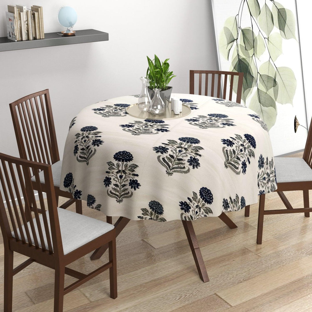 Premium Cotton Circular Dining Table Cloth (Aangan) - Trance Home Linen