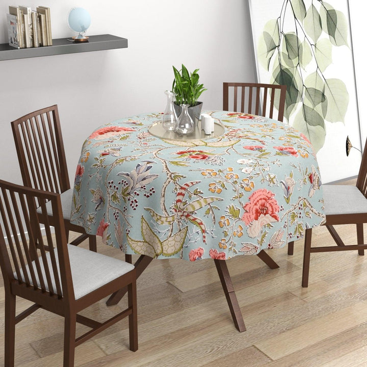 Premium Cotton Circular Dining Table Cloth (Calicut) - Trance Home Linen