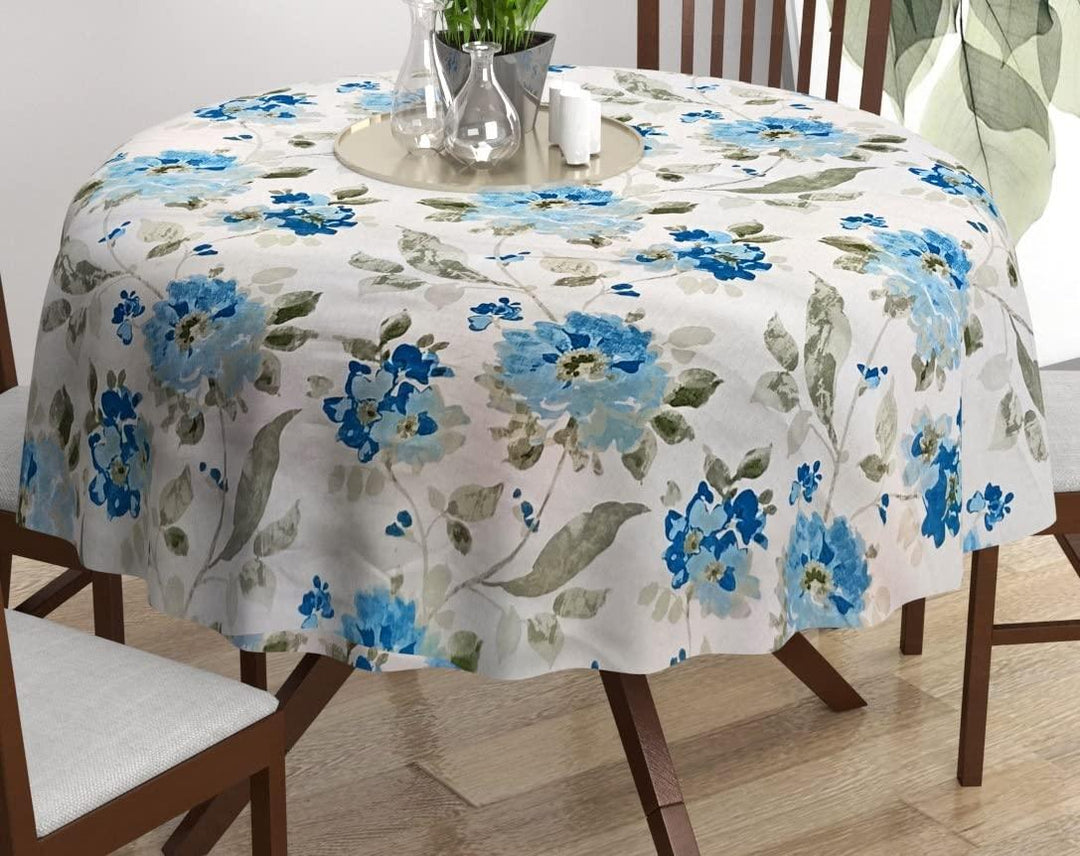 Premium Cotton Circular Dining Table Cloth (Tashi) - Trance Home Linen