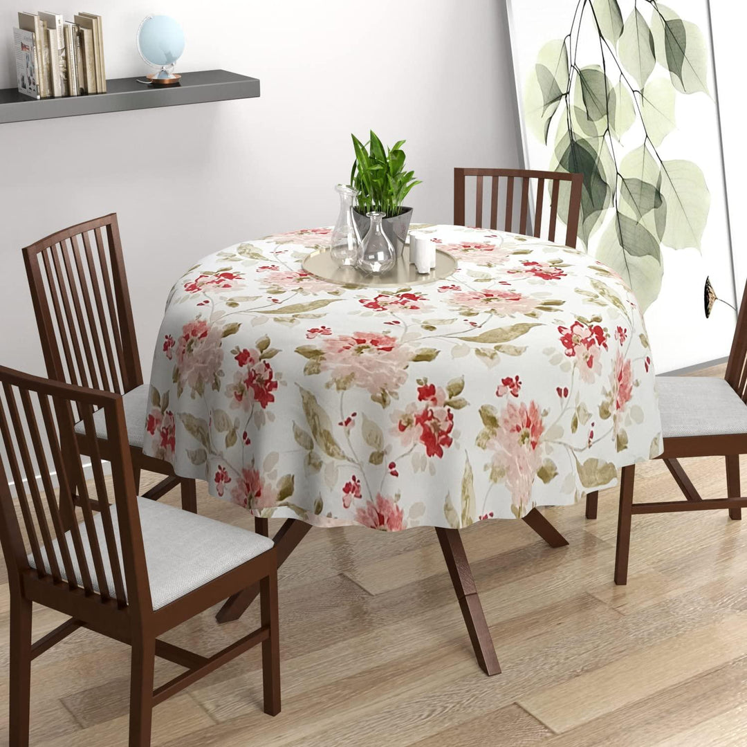 Premium Cotton Circular Dining Table Cloth (Tashi) - Trance Home Linen