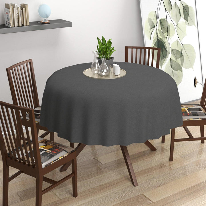 Premium Cotton Plain Circular Dining Table Cloth - Trance Home Linen