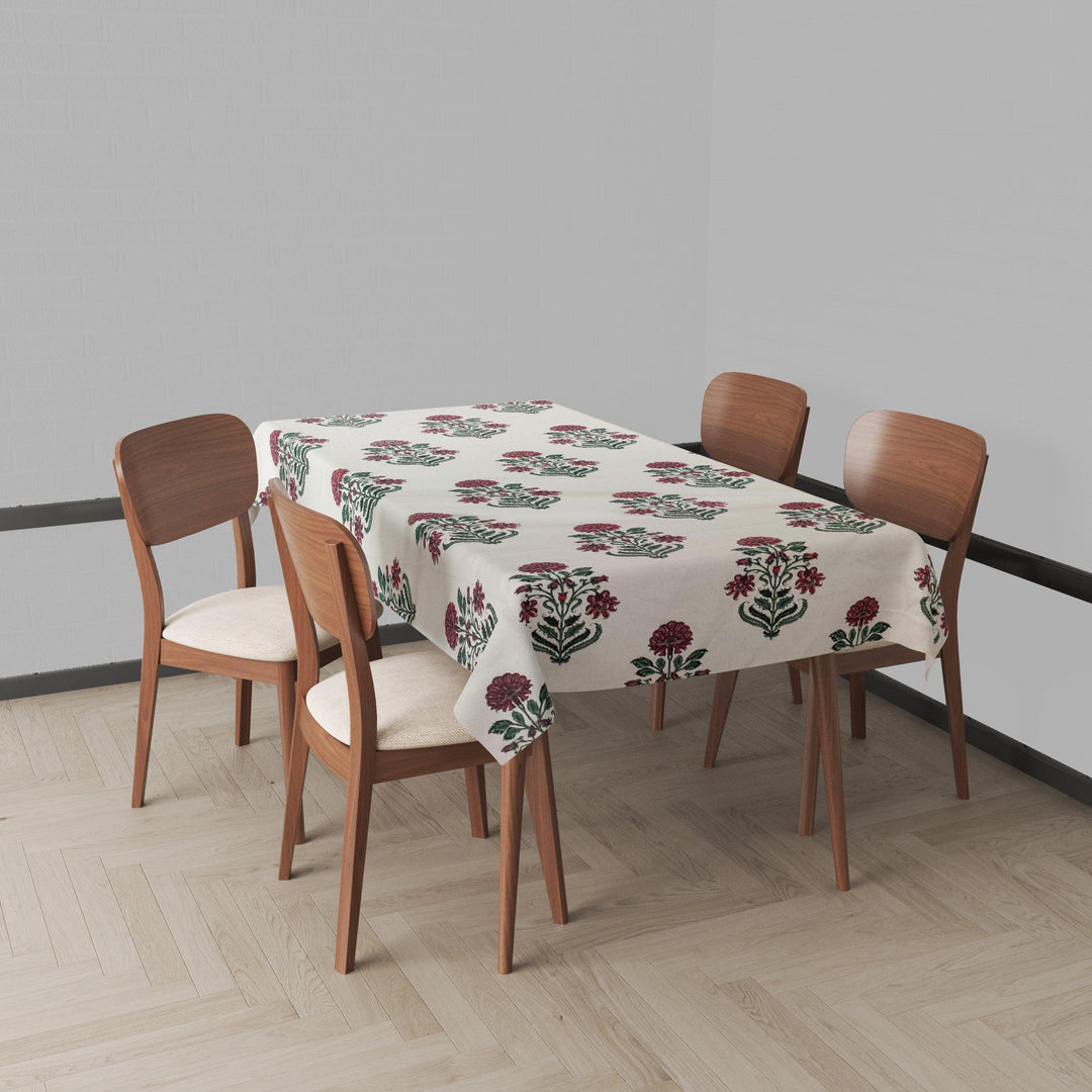 Premium Cotton Rectangular Dining Table Cloth (Aangan) - Trance Home Linen