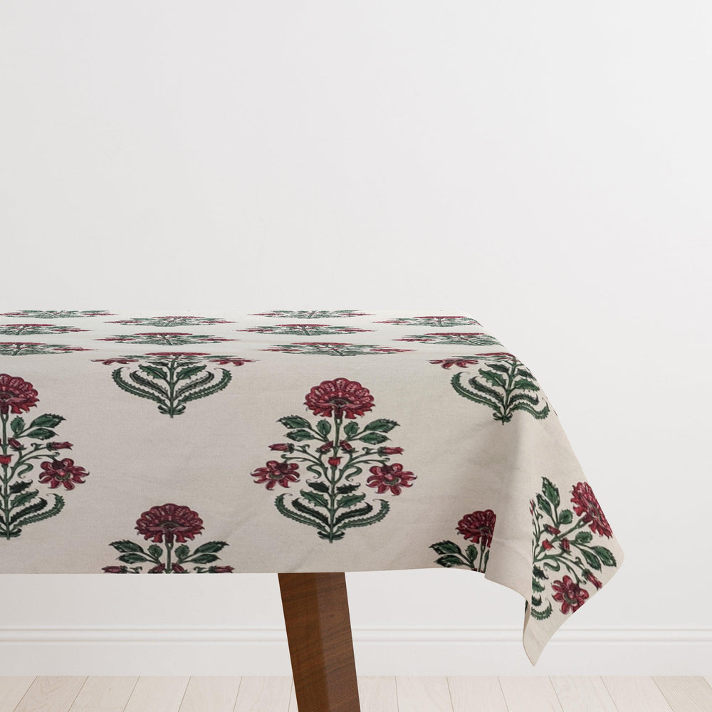 Premium Cotton Rectangular Dining Table Cloth (Aangan) - Trance Home Linen