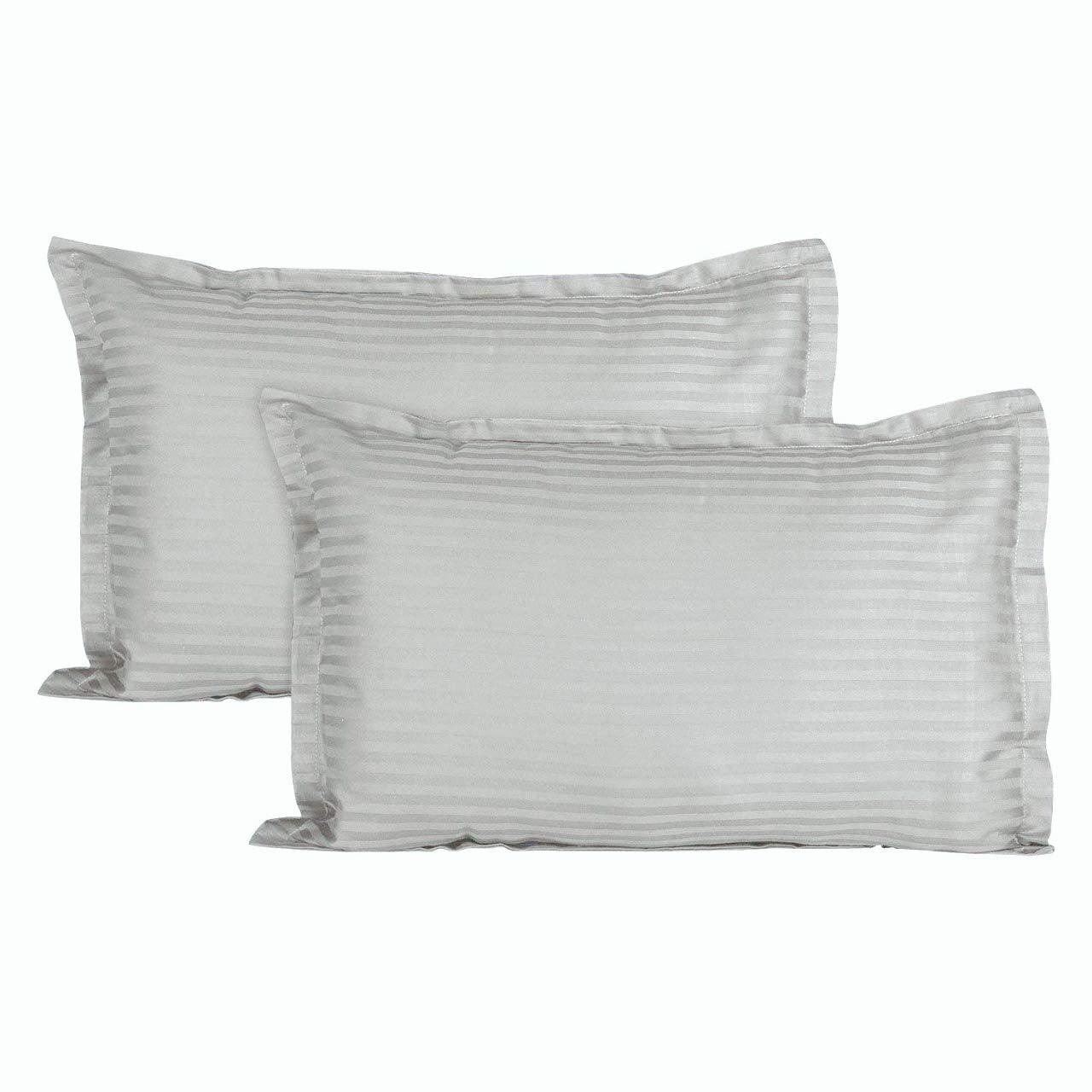 Trance Home Linen 100% Cotton Pillow Covers (50cm x 75cm/20inch x 30inch)-Pack of 2