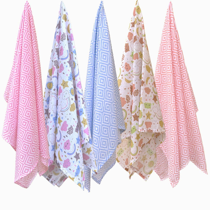 Soft 100% Cotton Malmal Baby Swaddle Cloth - Trance Home Linen